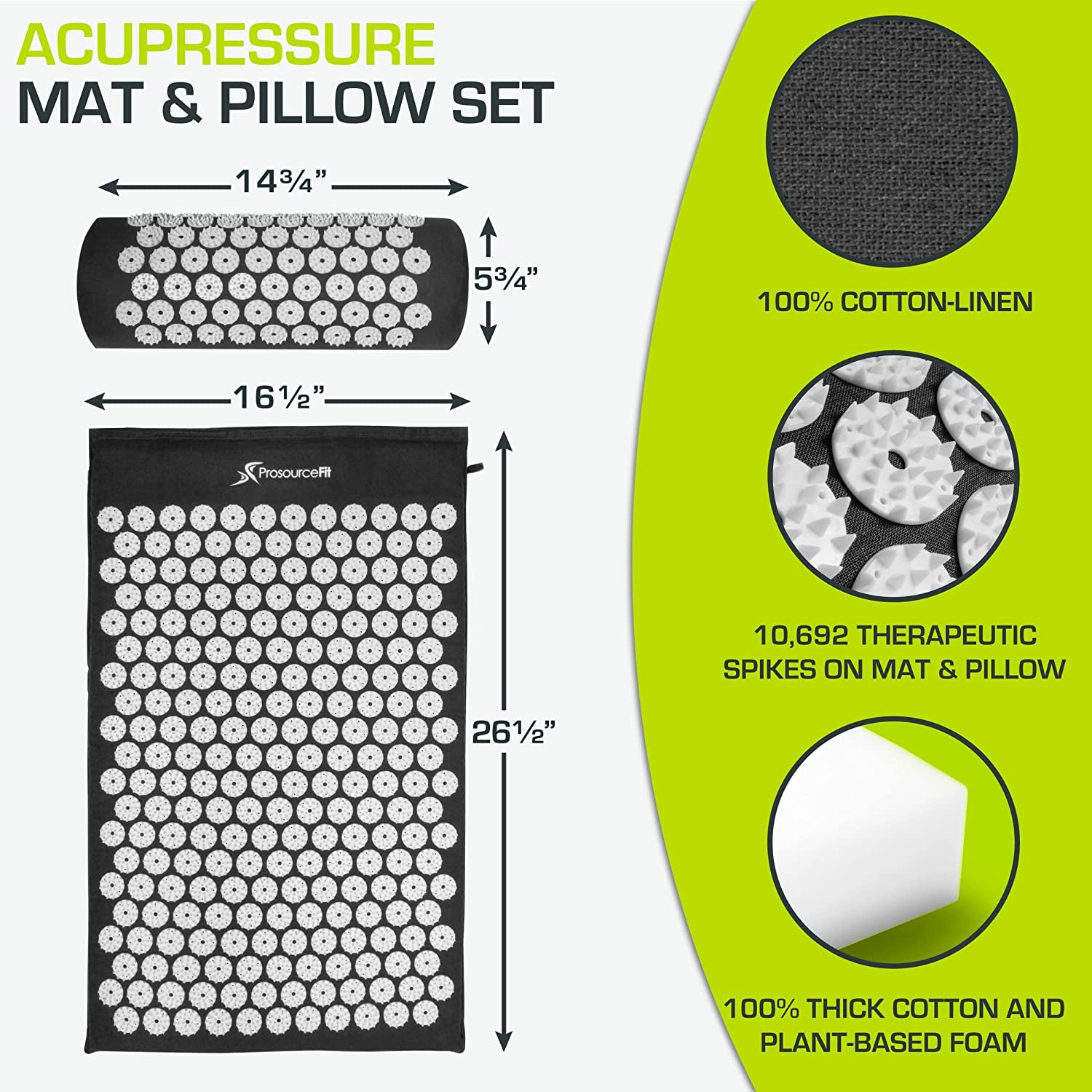 Acupressure Mat and Pillow 